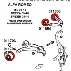 011654A: Tuleja wahacza frontego górnego - rear SPORT