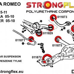 016245B: Rear crossmember bush kit