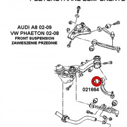 021664A: Tuleja wahacza frontego - tylnego SPORT
