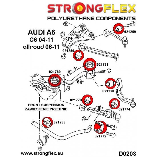 021781B: Front subframe - rear bush