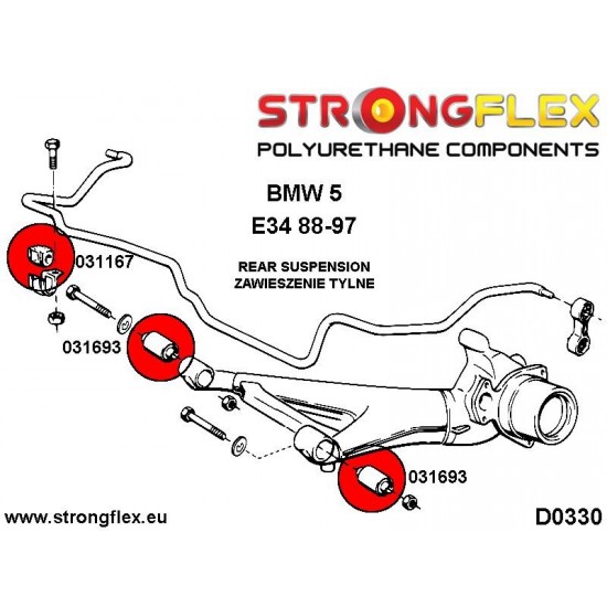 031167B: Rear anti roll bar bush