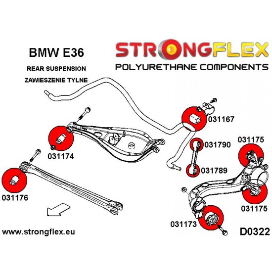 031167B: Rear anti roll bar bush