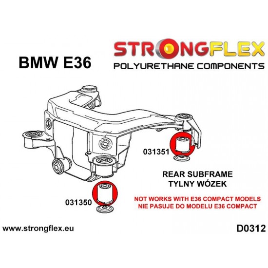 031351A: Rear beam - rear mounting bush SPORT