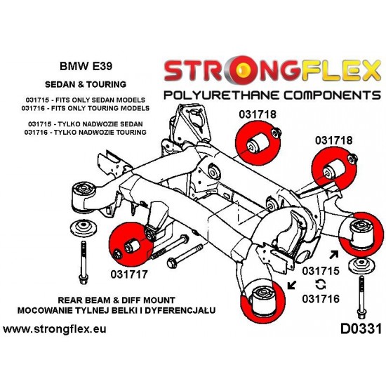 031718A: Rear diff mount - rear bush SPORT
