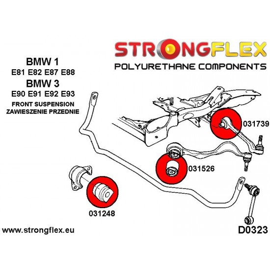 031739A: Front wishbone bush SPORT