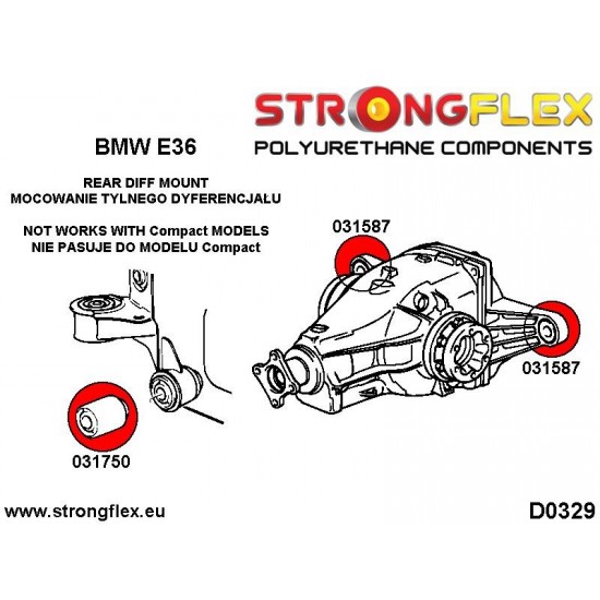 031750A: Rear differential front mount bush E36 SPORT