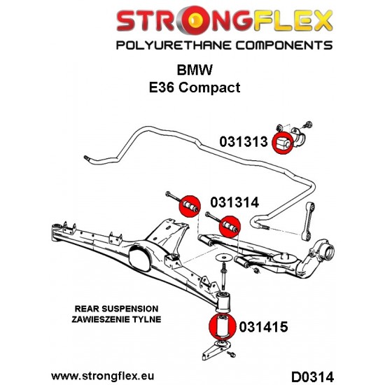 036108A: Full suspension bush kit SPORT