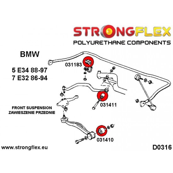 036171A: Front suspension bush kit SPORT
