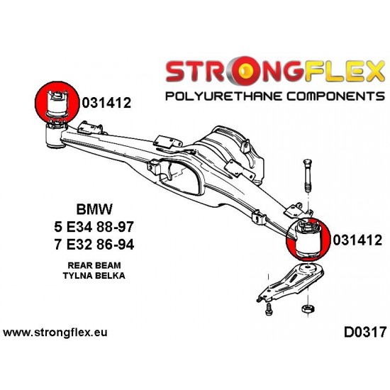 036172A: Rear suspension bush kit SPORT