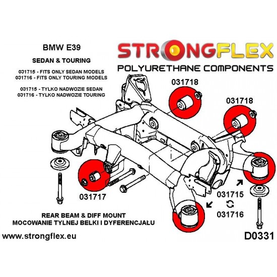 036233A: Full suspension bush kit E39 Sedan SPORT