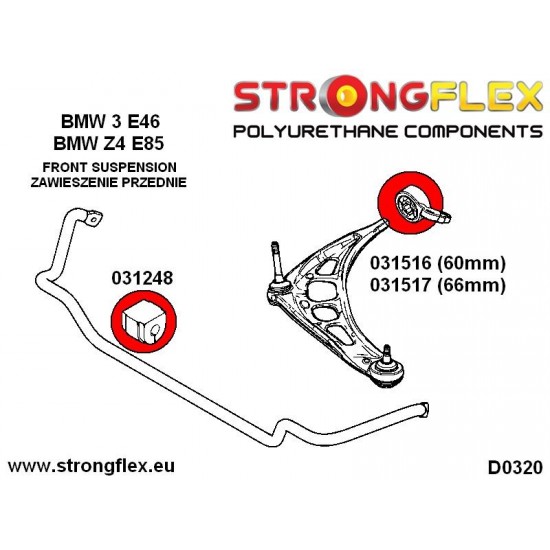 036238B: Kompletny zestaw zawieszenia BMW E46 M3