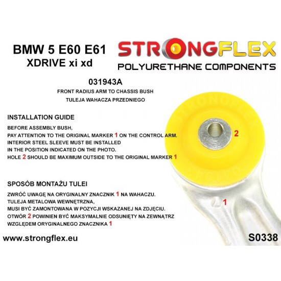 036249A: Suspension bush kit SPORT