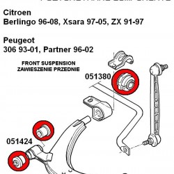 051380B: Front anti roll bar mount