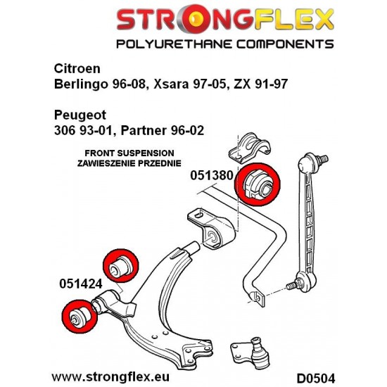 051380B: Front anti roll bar mount