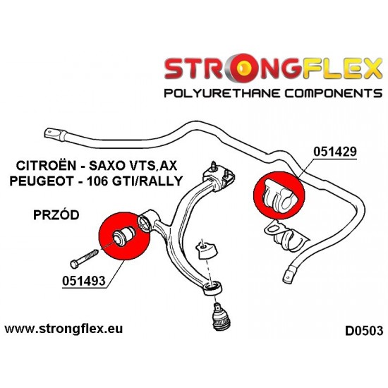 051429B: Front anti roll bar mount