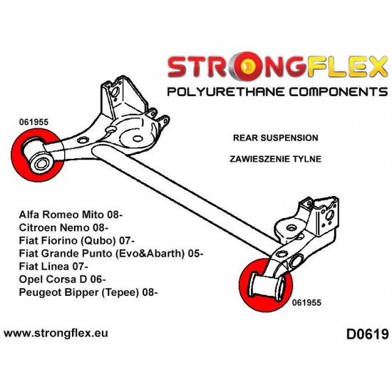 061955A: Rear beam bush SPORT