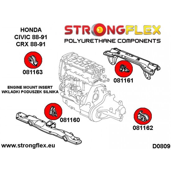 081160A: Engine mount inserts front SPORT