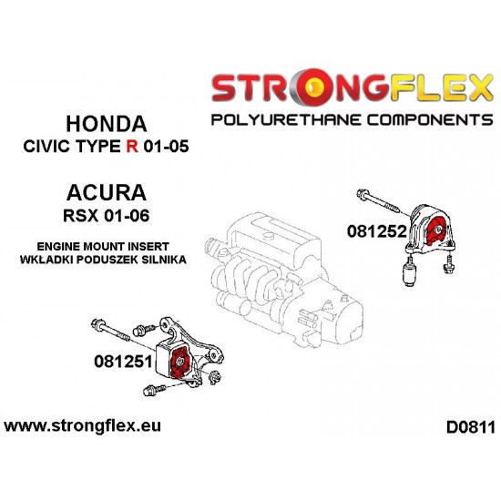 081252A: Engine rear mount inserts SPORT