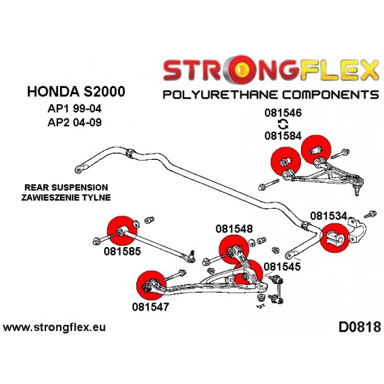 086154B: Full suspension bush kit AP2