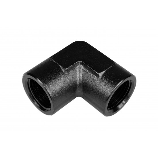 Adapter 1/2 NPT 90' female-female coupler hose fitting Black