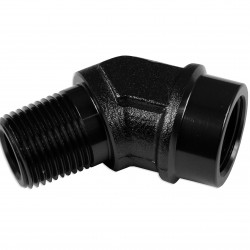 Adapter 1/4 NPT 45' female-male coupler hose fitting Black