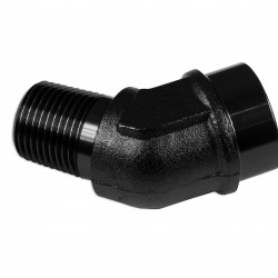 Adapter 1/4 NPT 45' female-male coupler hose fitting Black
