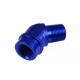 Adapter 1/4 NPT 45' female-male coupler hose fitting Blue