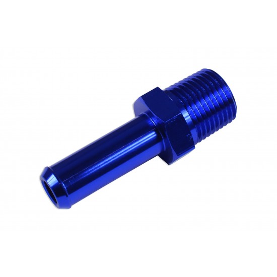 1/8 NPT to 6-7mm (1/4) Push On Barb Tail Hose Pipe Fitting Adapter Fuel Blue