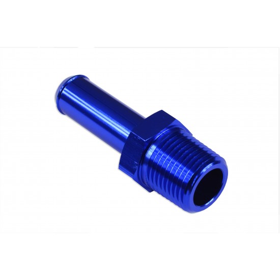 1/8 NPT to 6-7mm (1/4) Push On Barb Tail Hose Pipe Fitting Adapter Fuel Blue