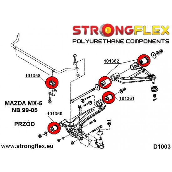 101360B: Front lower front suspension bush