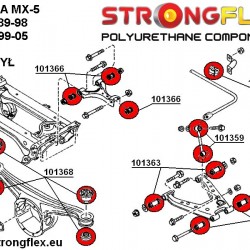 101366A: Rear upper inner & outer suspension bush SPORT