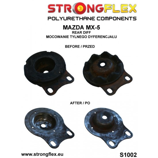 101368A: Rear diff mount bush SPORT