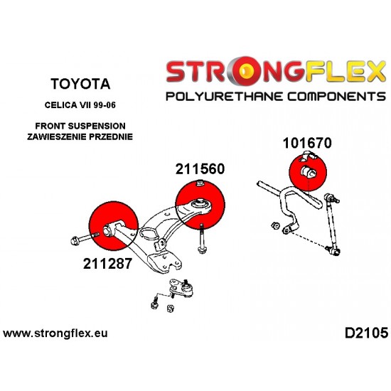 101670A: Tuleja stabilizatora przedniego SPORT