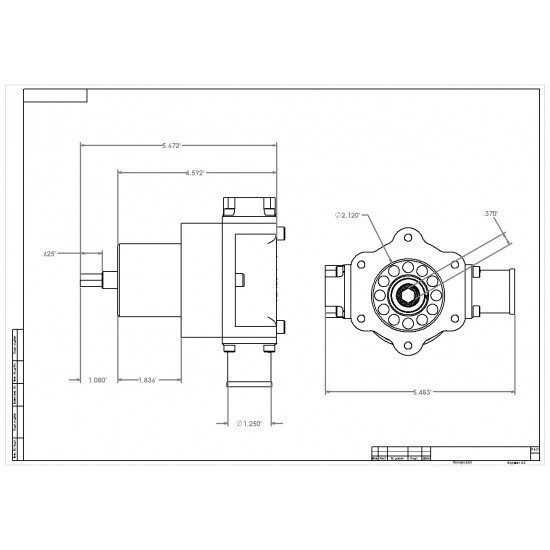 Fuel pump Aeromotive 11117 Atomic Hex Drive