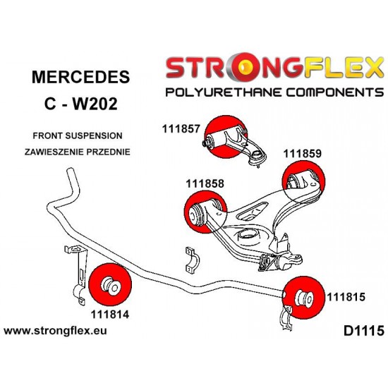 111814B: Front anti roll bar - inner bush 27mm
