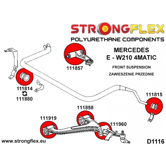 111814B: Front anti roll bar - inner bush 29mm