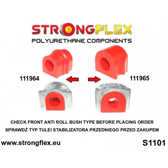 111965A: Front anti roll bar bush SPORT 20mm