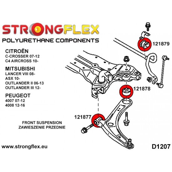 121879B: Front anti roll bar bush
