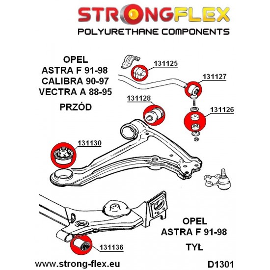 131125B: Front anti roll bar bush