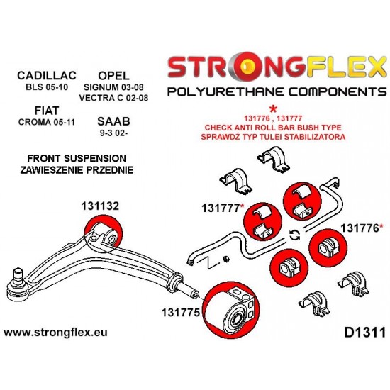 131132A: Front wishbone front bush SPORT
