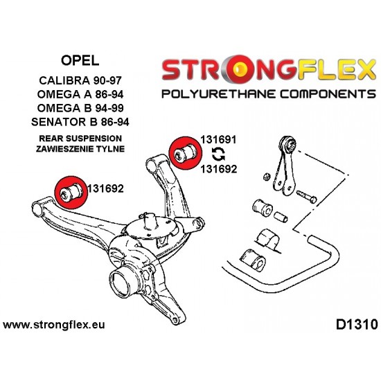 131692A: Rear trailing arm bush SPORT