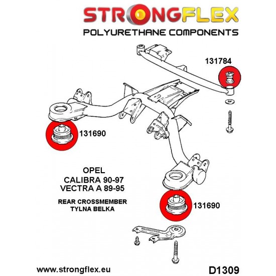 131784A: Rear carrier diff mount bush SPORT