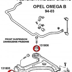 131806A: Tuleja wahacza frontego rear SPORT