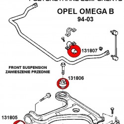 131807A: Front anti roll bar bush SPORT