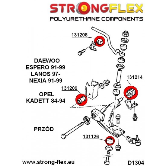 136059B: Front suspension bush kit