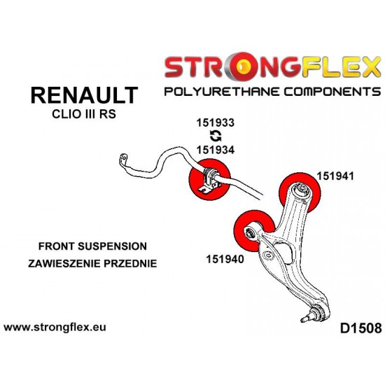151940A: Front control arm - front bush SPORT