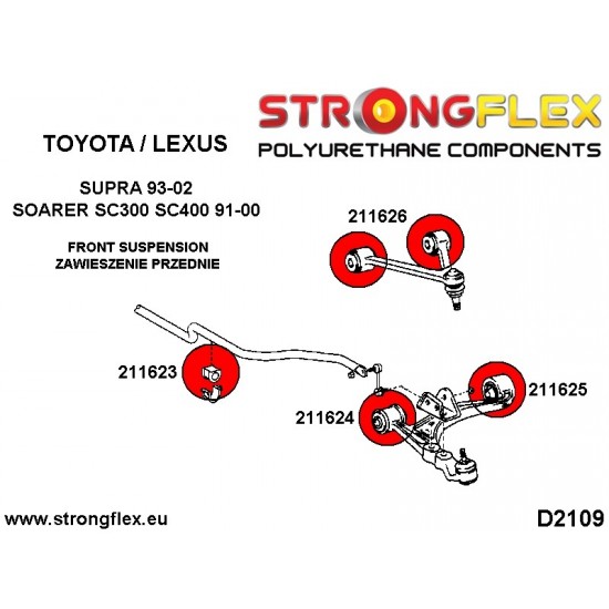 211625A: Front lower wishbone rear bush SPORT