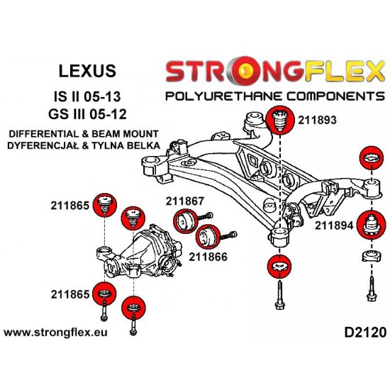 211866A: Rear diff mount - rear bush SPORT