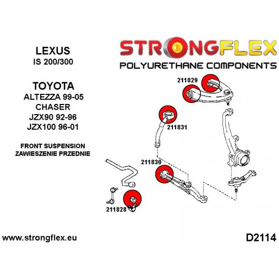 216241A: Full suspension bush kit SPORT