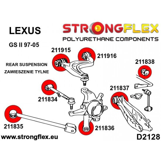 216246A: Full suspension bush kit SPORT